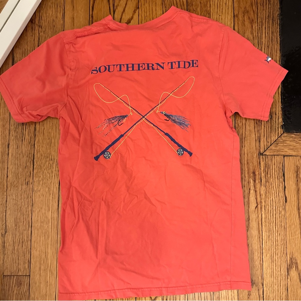 Southern Tide salmon tshirt